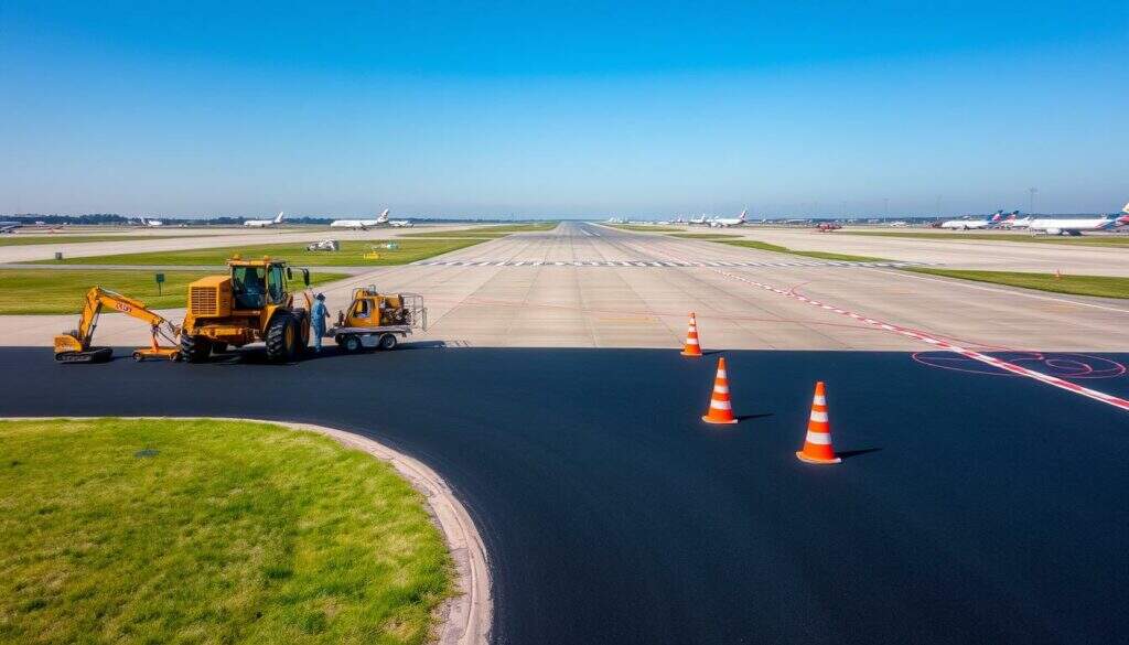 planos de manutenção para pistas de aeroporto